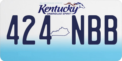 KY license plate 424NBB