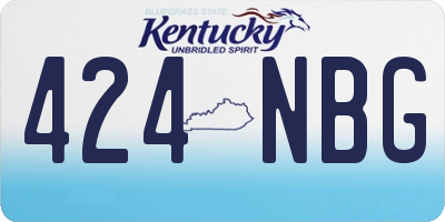 KY license plate 424NBG