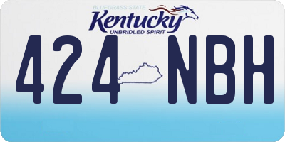 KY license plate 424NBH