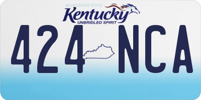KY license plate 424NCA
