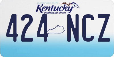 KY license plate 424NCZ