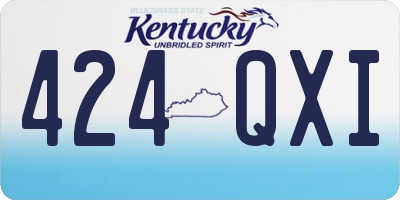 KY license plate 424QXI