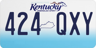 KY license plate 424QXY