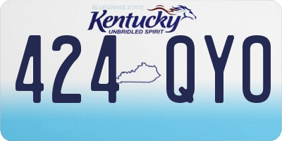 KY license plate 424QYO