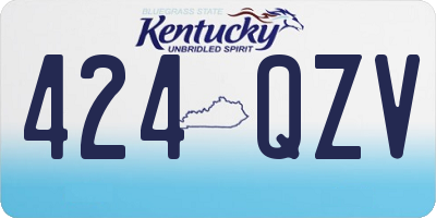 KY license plate 424QZV