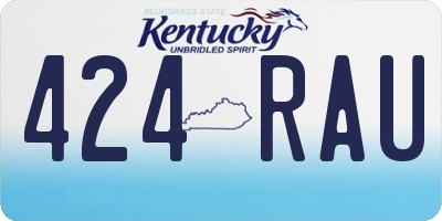 KY license plate 424RAU