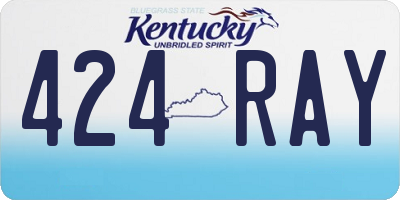 KY license plate 424RAY