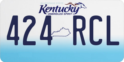 KY license plate 424RCL