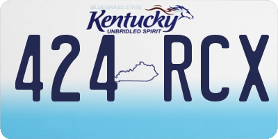 KY license plate 424RCX