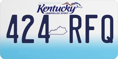 KY license plate 424RFQ