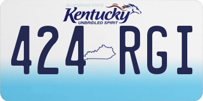 KY license plate 424RGI