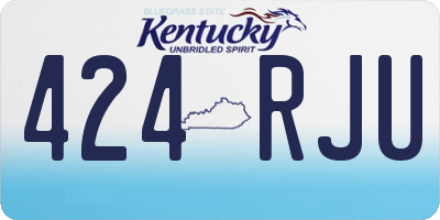 KY license plate 424RJU