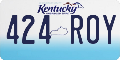 KY license plate 424ROY
