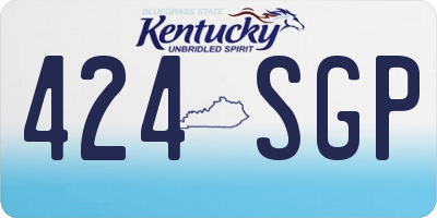 KY license plate 424SGP