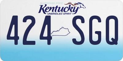 KY license plate 424SGQ