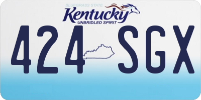 KY license plate 424SGX