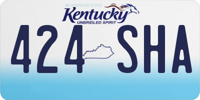KY license plate 424SHA