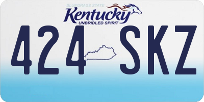 KY license plate 424SKZ