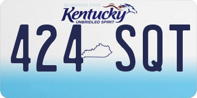 KY license plate 424SQT