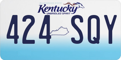 KY license plate 424SQY