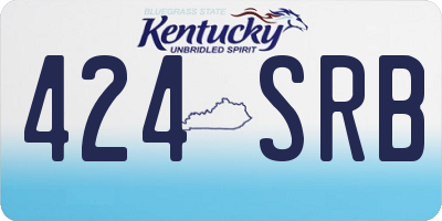 KY license plate 424SRB