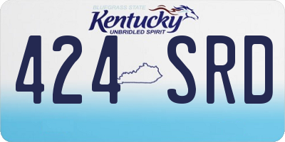 KY license plate 424SRD