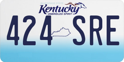KY license plate 424SRE