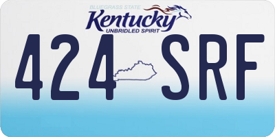 KY license plate 424SRF