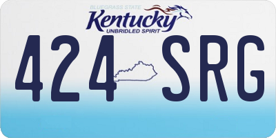 KY license plate 424SRG