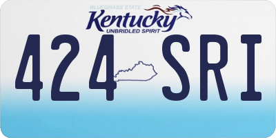 KY license plate 424SRI