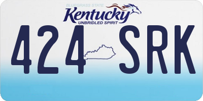 KY license plate 424SRK
