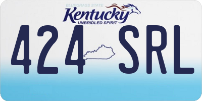 KY license plate 424SRL
