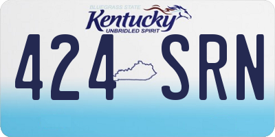 KY license plate 424SRN