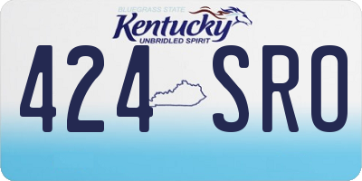KY license plate 424SRO