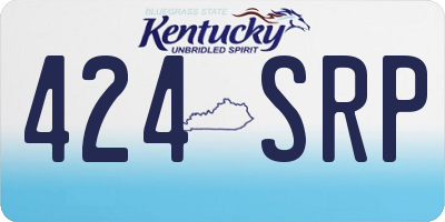 KY license plate 424SRP