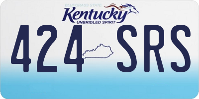 KY license plate 424SRS