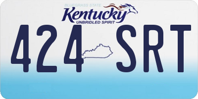KY license plate 424SRT