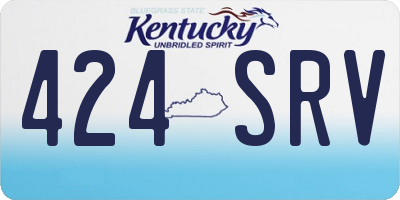 KY license plate 424SRV