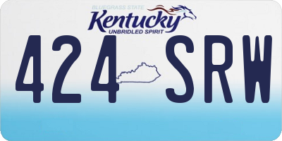 KY license plate 424SRW