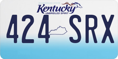 KY license plate 424SRX