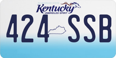 KY license plate 424SSB