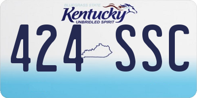 KY license plate 424SSC