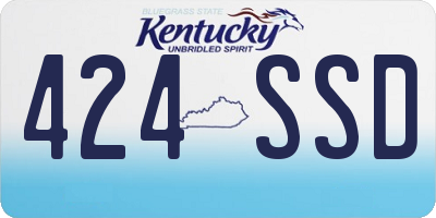 KY license plate 424SSD