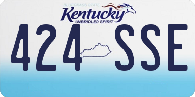 KY license plate 424SSE