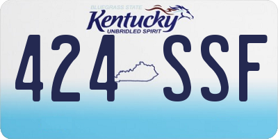 KY license plate 424SSF