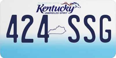 KY license plate 424SSG