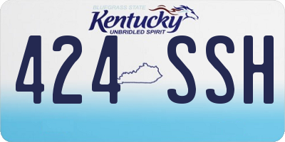 KY license plate 424SSH