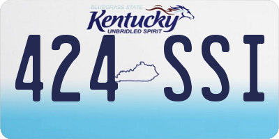 KY license plate 424SSI