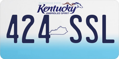 KY license plate 424SSL