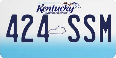 KY license plate 424SSM